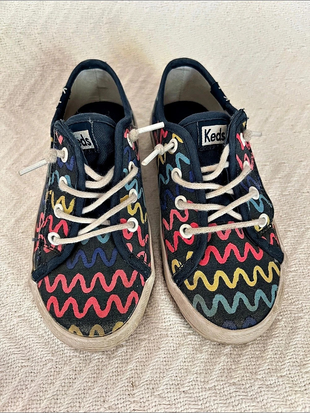 Keds Kids Patterned Fabric Sneakers Girls US 9M